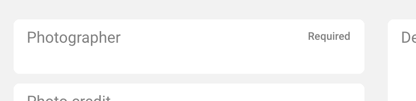 You see the text Required in the fields that are mandatory. 